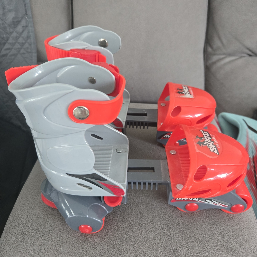 Snap Kids Roller Skates - Red and Gray
